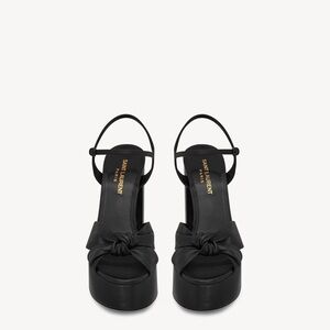 Saint Laurent Black Knot Platform Sandals